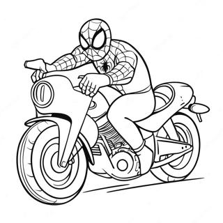 Spiderman Korer Pa En Cool Motorcykel Farveside 19979-18634