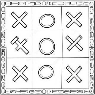 Tic Tac Toe Spilbraet Farvelaegning Side 20311-18871