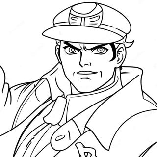 Jotaro Kujo I Aktion Farvelaegning Side 20322-18882