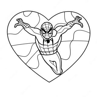 Spiderman Valentinsdag Farvelægningssider