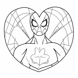 Spiderman Valentinsdag Hjerte Farveside 20361-18911