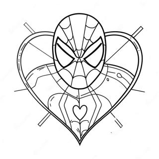 Spiderman Valentinsdag Hjerte Farveside 20361-18912