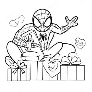 Spiderman Med Valentinsgaver Farveside 20362-18913