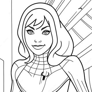 Gwen Stacy I Spider Man Kostume Farveside 21023-19433