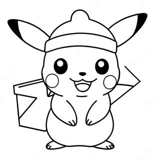 Pikachu I Julehat Farveside 21053-19457