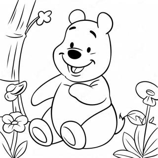 Winnie The Pooh Med Et Stort Smil Farveside 22744-20936