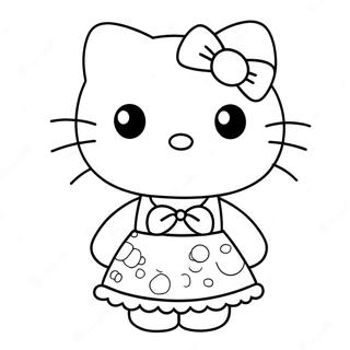 Hello Kitty I En Sod Kjole Farveside 22814-20992