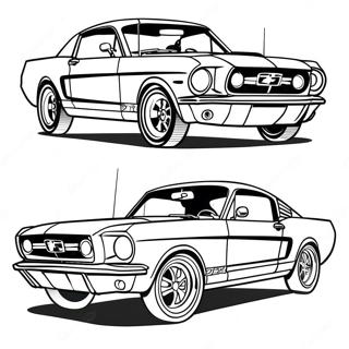 Ford Mustang Klassisk Bil Farveside 22873-21036