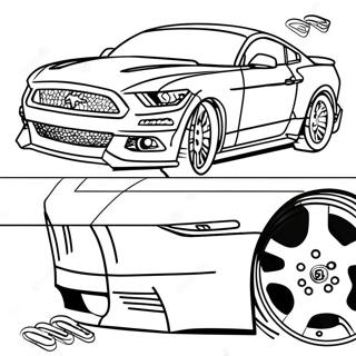 Ford Mustang Racer Bil Farveside 22874-21040