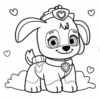 Paw Patrol Valentinsdag Farvelægningssider