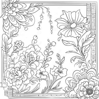 Chinoiserie Blomster Monster Farveside 23433-21655