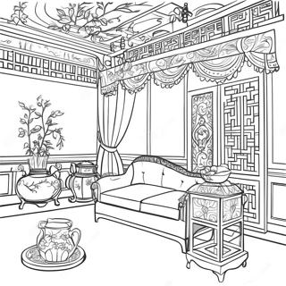 Elegant Chinoiserie Scene Farveside 23434-21657