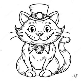 Cheshire Kat I Steampunk Stil Farvelaegningsside 23724-21889