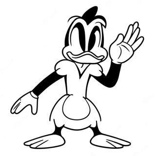 Daffy Duck I En Sjov Position Farveside 23814-21962