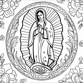 Vor Frue Af Guadalupe Farvelægningssider