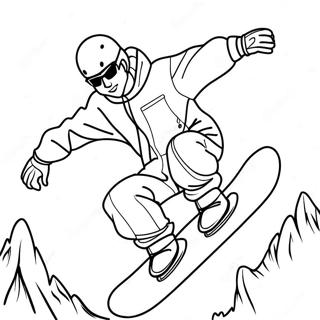 Cool Snowboarder Udforer Tricks Farveside 24335-22369