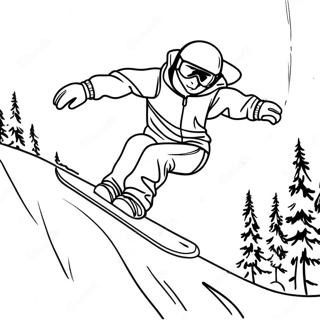 Cool Snowboarder Udforer Tricks Farveside 24335-22370