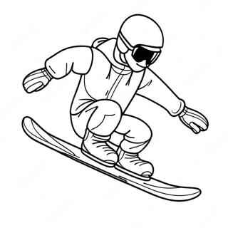 Cool Snowboarder Udforer Tricks Farveside 24335-22372