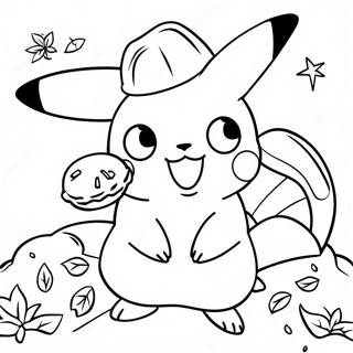 Pikachu Med Thanksgiving Kalkun Farveside 24455-22468