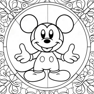 Mickey Mouse Glasmaleri Farveside 24545-22537