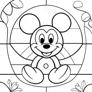 Mickey Mouse Glasmaleri Farveside 24545-22540