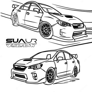 Subaru Wrx I Bevaegelse Farveside 25016-22906