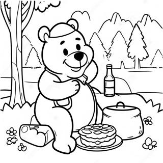 Yogi Bear Picnic Scene Farveside 25216-23068