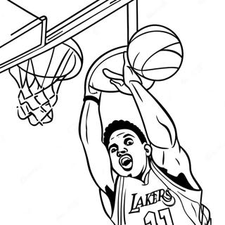 Lakers Basketballspiller Dunker Farveside 25957-23837