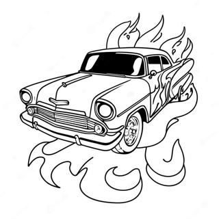 Klassisk Chicano Lowrider Med Flammer Farveside 26147-23991