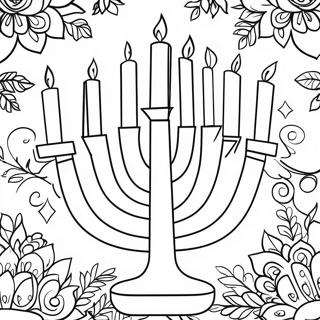 Festlig Menorah Farveside 262-214