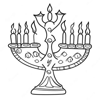 Festlig Menorah Farveside 262-215