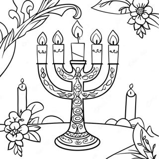 Festlig Menorah Farveside 262-216