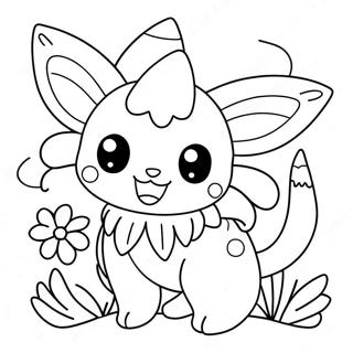 Sod Vaporeon Med Blomster Farveside 26443-24213