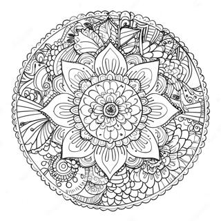 Intrikat Blomster Mandala Farveside 26793-24493