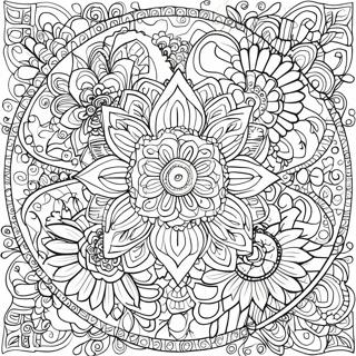 Intrikat Blomster Mandala Farveside 26793-24495