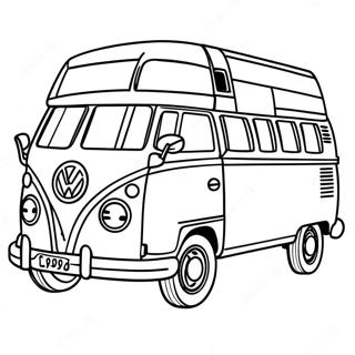 60ernes Retro Volkswagen Bus Farveside 27123-24760