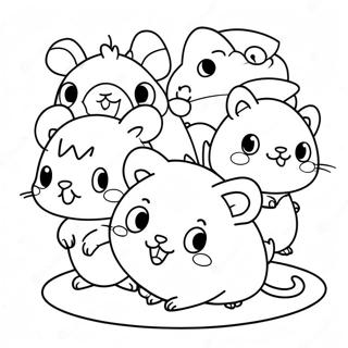 Sode Hamtaro Med Venner Farveside 27434-24997