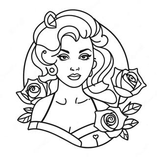 Tattoo Pin Up For Voksne Farvelægningssider