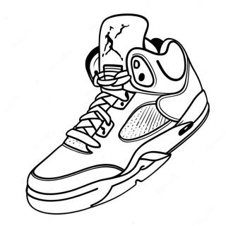 Klassisk Jordan 5 Sneakers Malebog 30349-27276