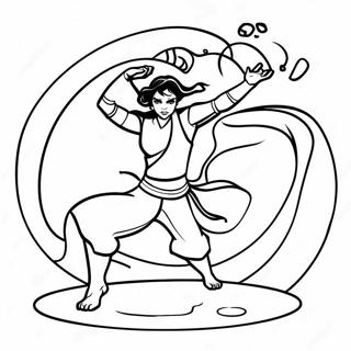 Korra I Hendes Vandbending Pose Farveside 30569-27449