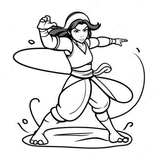 Korra I Hendes Vandbending Pose Farveside 30569-27451