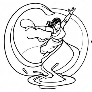 Korra I Hendes Vandbending Pose Farveside 30569-27452