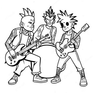 Kantet Punk Rock Band Farveside 30989-27786