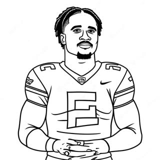 Jalen Hurts I Aktion Farvelaegningsside 32270-16716