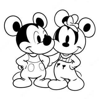 Mickey Og Minnie Farvelægningssider