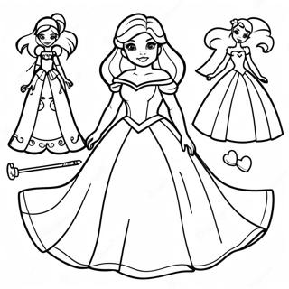 Disney Prinsesse Papirdukke Farveside 33451-17634