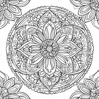 Symmetrisk Mandala Farveside 33843-17942