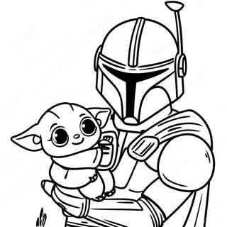 Mandalorian Med Baby Yoda Farveside 34233-28449