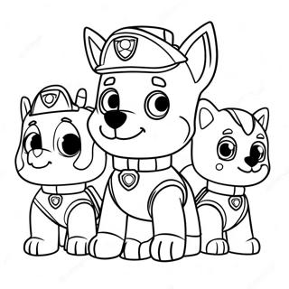 Skraemmende Halloween Paw Patrol Figurer Farveside 3430-2791