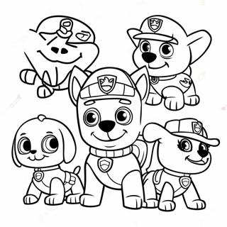 Skraemmende Halloween Paw Patrol Figurer Farveside 3430-2792